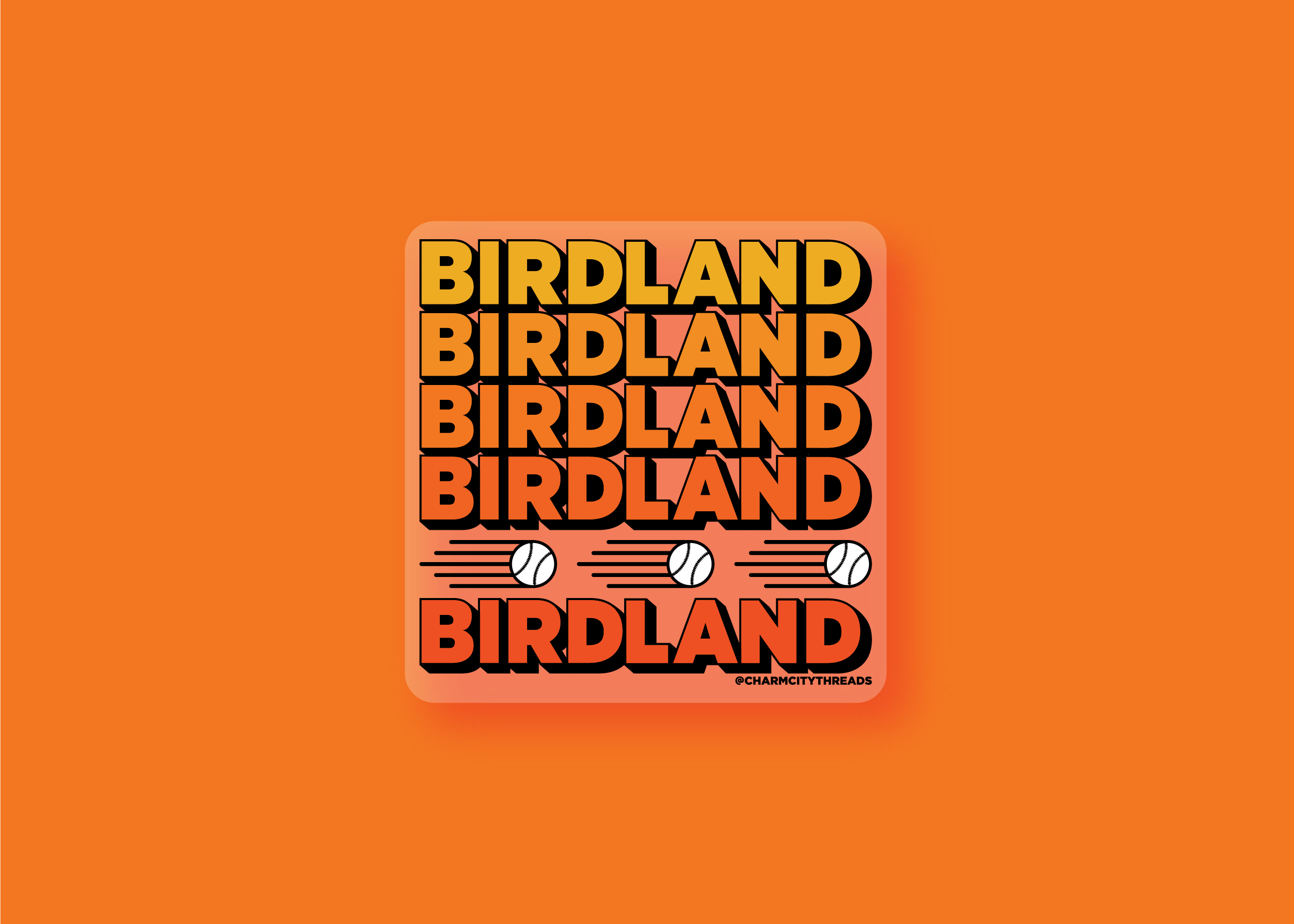 Birdland Clear Sticker Charm City Threads