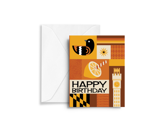 Baltimore Birthday Greeting Card - O's