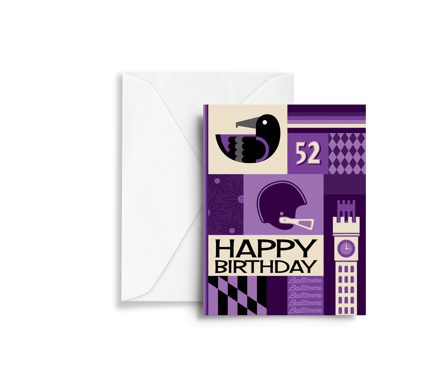 Baltimore Birthday Greeting Card - Ravens