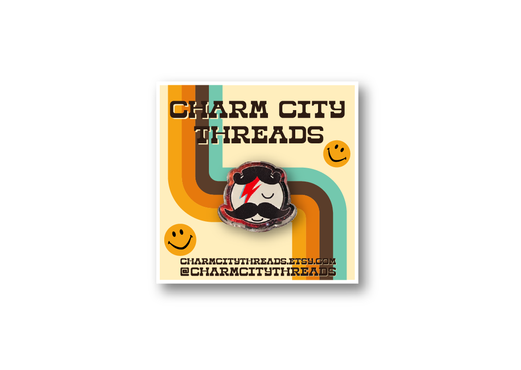 Natty Bowie Acrylic Pin