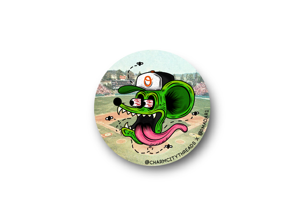 Baltimore Baseball Rat Fink Sticker
