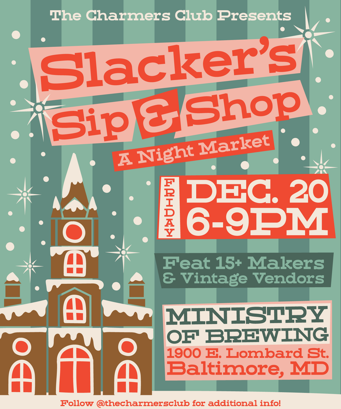 Fri. Dec 20th. 2024 - Slacker's Sip & Shop - A Night Market