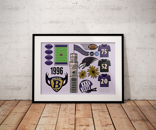 Baltimore Football History 8x10 Art Print