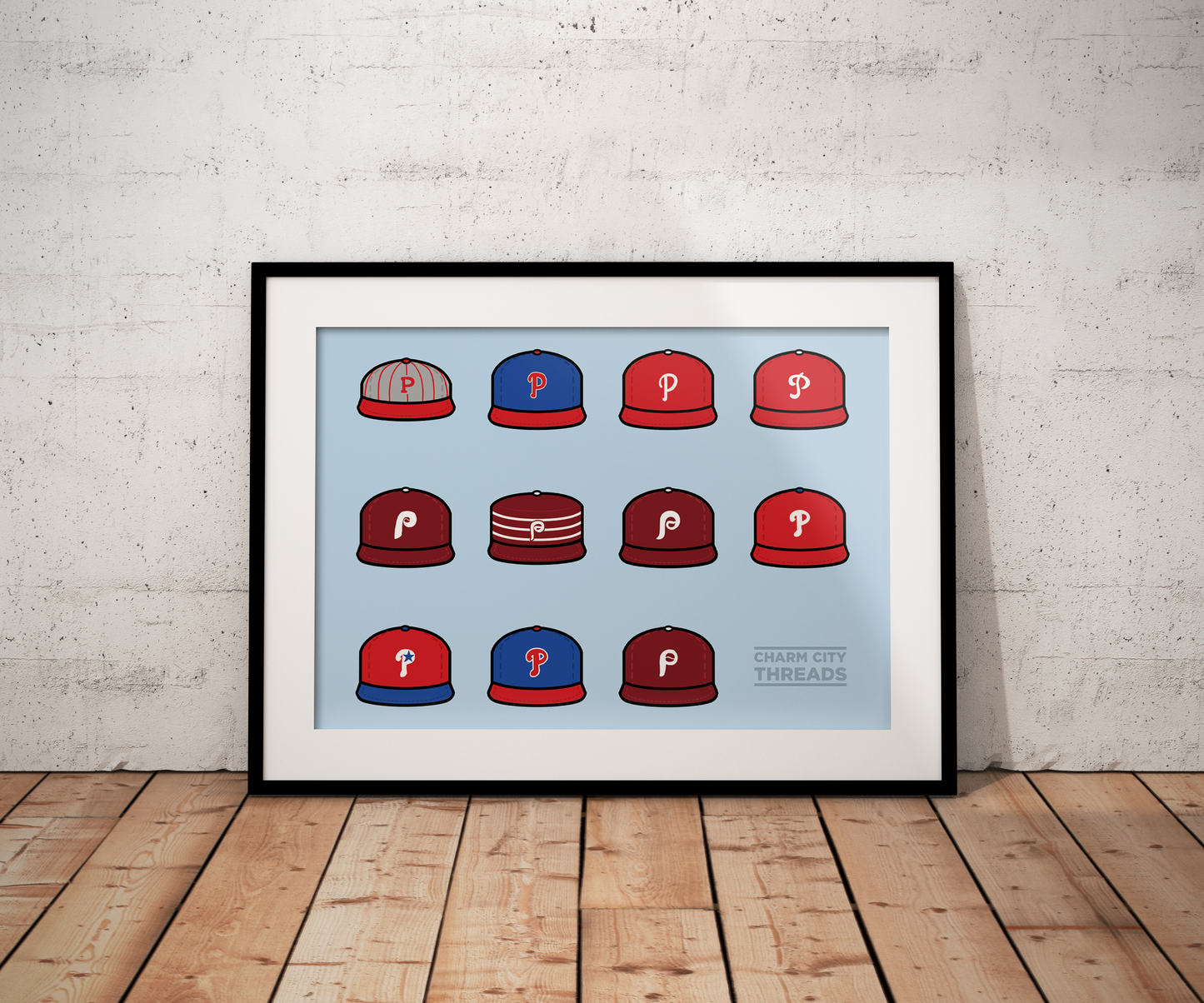 Philadelphia Phillies Baseball Cap History 8x10 Art Print