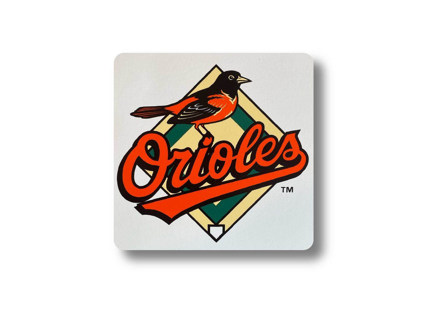Vintage 1990's Baltimore Orioles Square Sticker