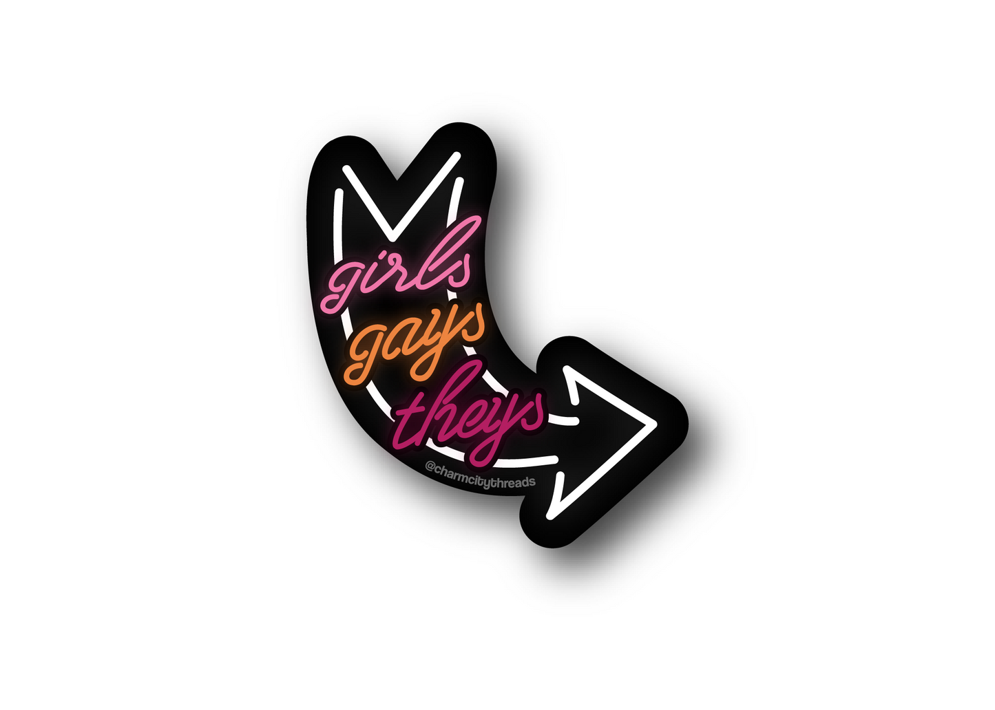 Girls, Gays, Theys Pride Sticker