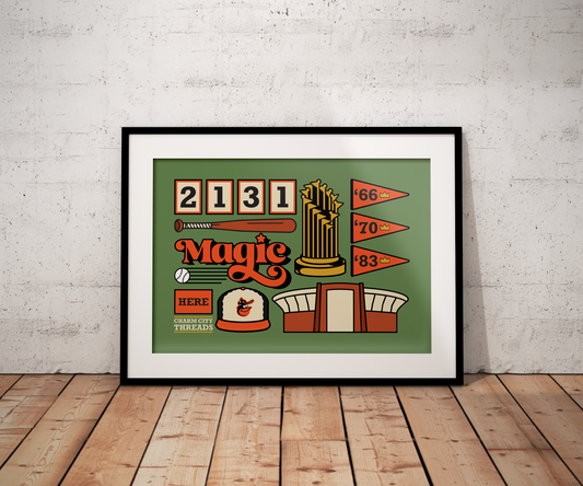 Baltimore Orioles Magic 8x10 Art Print