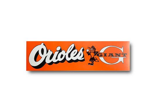 1980s Baltimore Orioles Bumper Sticker