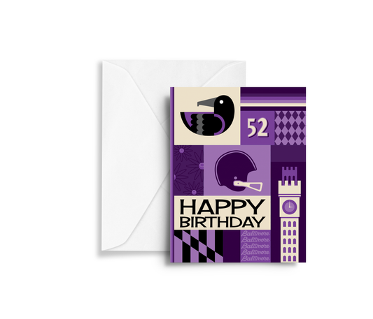Baltimore Birthday Greeting Card - Ravens