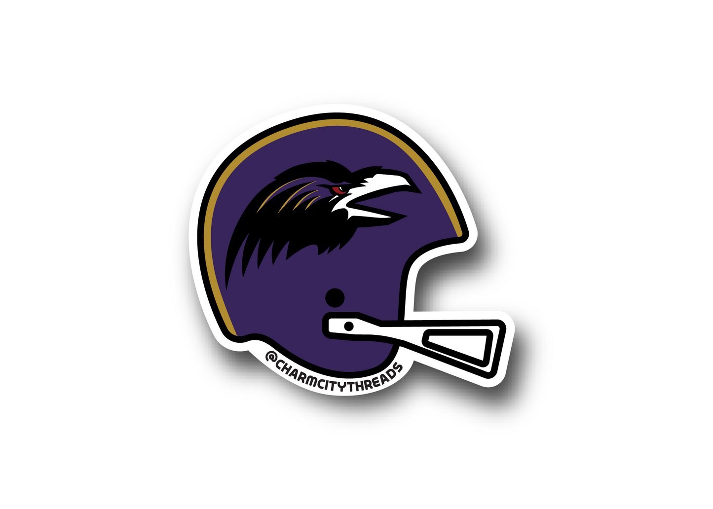 Ravens Retro Helmet Sticker