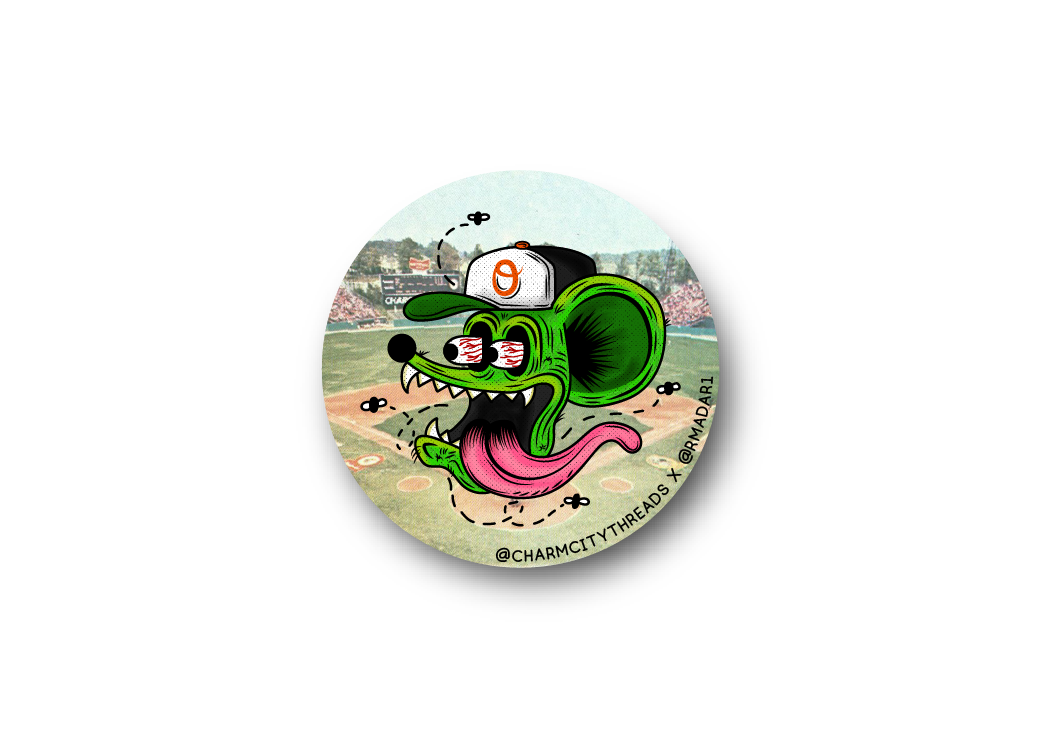 Baltimore Baseball Rat Sticker