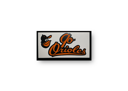 "Go Orioles" Baltimore Orioles Bumper Sticker